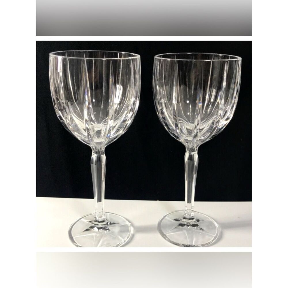 Marquis by Waterford Omega Crystal Wine Glasses 8.5" Set of 2~ New